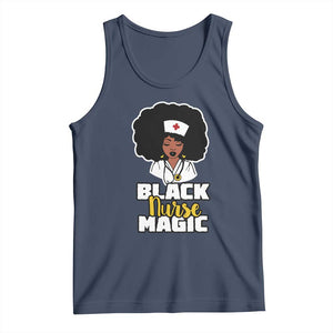 Black Nurse Magic Tank Top Afro Melanin RN Nursing Woman TS02 Navy Print Your Wear