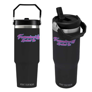 Tremendously Locked In Flip Straw Tumbler Retro Motivational Quote TS02 One Size: 30 oz Black Print Your Wear