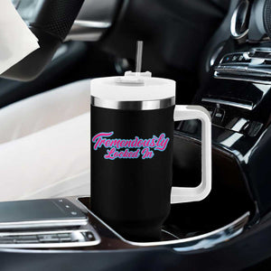 Tremendously Locked In Tumbler With Handle Retro Motivational Quote TS02 Print Your Wear