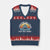 Funny Shark Lover Week Retro V-Neck Knit Sweater Vest I Waited All Year For This Week Ocean Wildlife TS02 Navy Red Print Your Wear