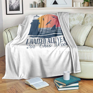 Funny Shark Lover Week Throw Blanket I Waited All Year For This Week TS02 Print Your Wear