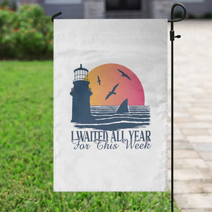 Funny Shark Lover Week Garden Flag I Waited All Year For This Week TS02 Print Your Wear