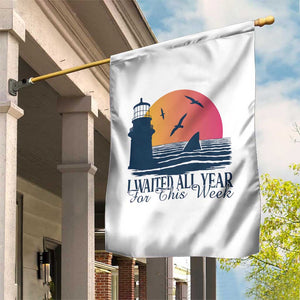 Funny Shark Lover Week Garden Flag I Waited All Year For This Week TS02 Print Your Wear