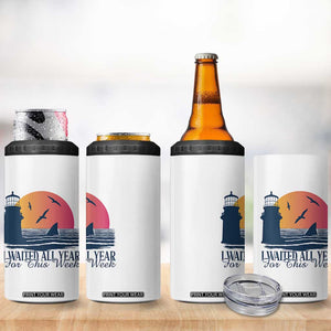 Funny Shark Lover Week 4 in 1 Can Cooler Tumbler I Waited All Year For This Week TS02 Print Your Wear