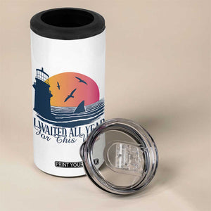 Funny Shark Lover Week 4 in 1 Can Cooler Tumbler I Waited All Year For This Week TS02 Print Your Wear