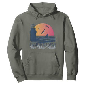 Funny Shark Lover Week Hoodie I Waited All Year For This Week TS02 Military Green Print Your Wear
