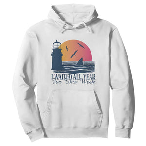 Funny Shark Lover Week Hoodie I Waited All Year For This Week TS02 White Print Your Wear