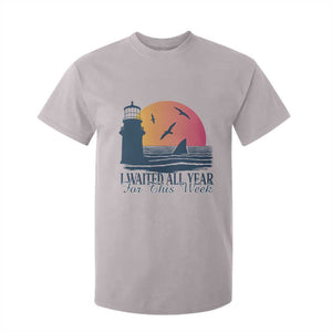 Funny Shark Lover Week T Shirt For Kid I Waited All Year For This Week TS02 Ice Gray Print Your Wear