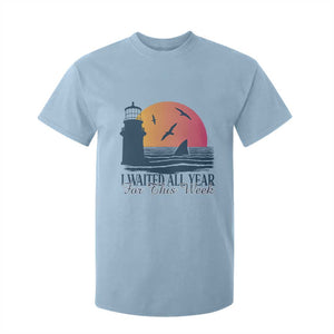 Funny Shark Lover Week T Shirt For Kid I Waited All Year For This Week TS02 Light Blue Print Your Wear