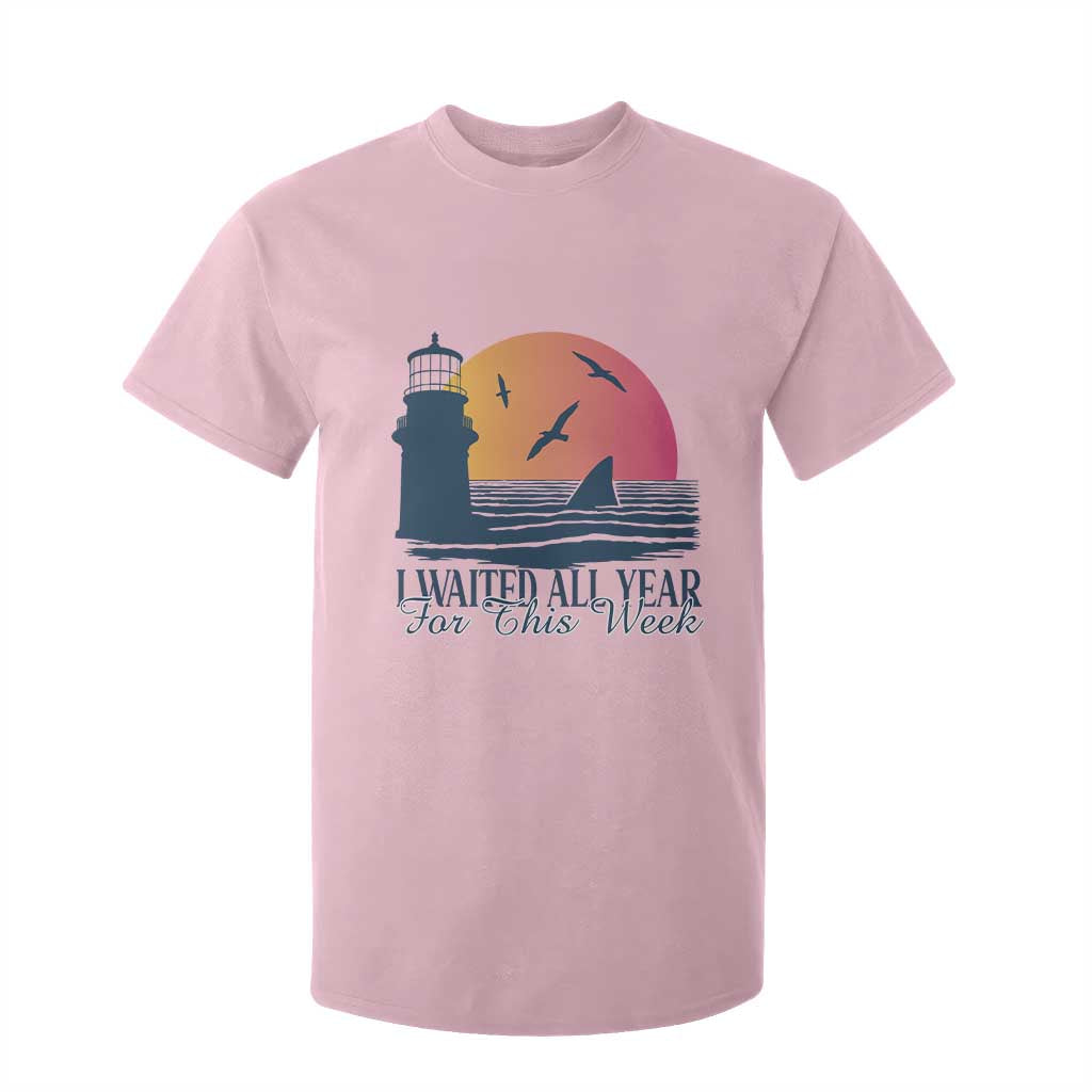 Funny Shark Lover Week T Shirt For Kid I Waited All Year For This Week TS02 Light Pink Print Your Wear