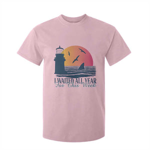 Funny Shark Lover Week T Shirt For Kid I Waited All Year For This Week TS02 Light Pink Print Your Wear