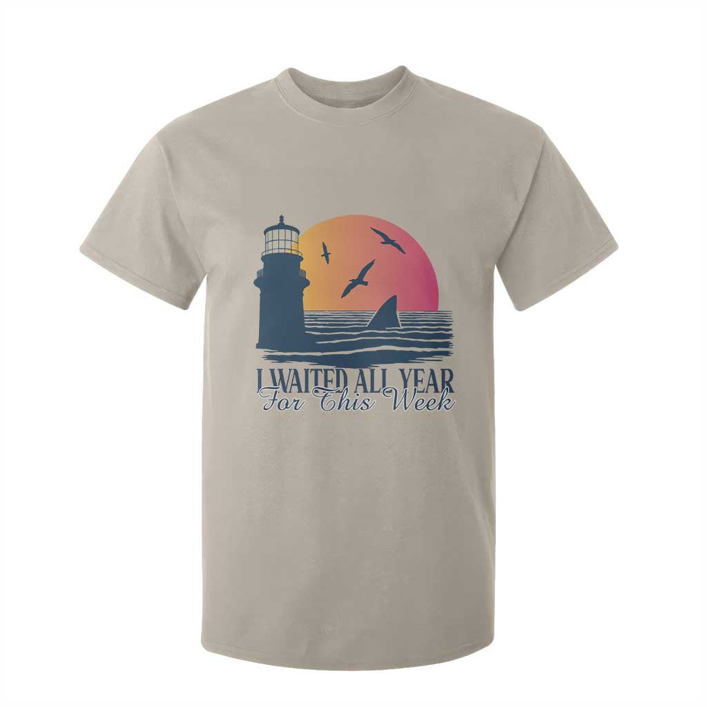 Funny Shark Lover Week T Shirt For Kid I Waited All Year For This Week TS02 Sand Print Your Wear