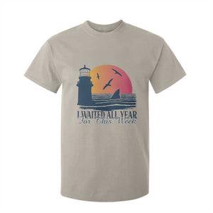 Funny Shark Lover Week T Shirt For Kid I Waited All Year For This Week TS02 Sand Print Your Wear