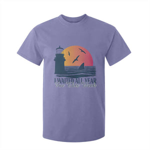 Funny Shark Lover Week T Shirt For Kid I Waited All Year For This Week TS02 Violet Print Your Wear