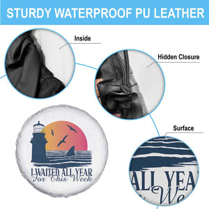 Funny Shark Lover Week Spare Tire Cover I Waited All Year For This Week TS02 Print Your Wear