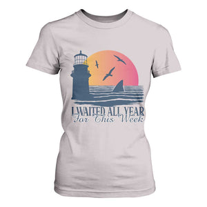 Funny Shark Lover Week T Shirt For Women I Waited All Year For This Week TS02 Ice Gray Print Your Wear