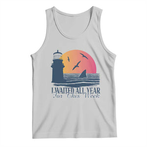Funny Shark Lover Week Tank Top I Waited All Year For This Week TS02 Ash Print Your Wear