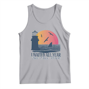 Funny Shark Lover Week Tank Top I Waited All Year For This Week TS02 Athletic Heather Print Your Wear