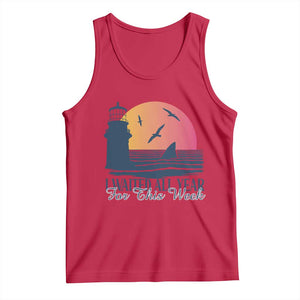 Funny Shark Lover Week Tank Top I Waited All Year For This Week TS02 Red Print Your Wear