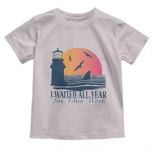 Funny Shark Lover Week Toddler T Shirt I Waited All Year For This Week TS02 Ice Gray Print Your Wear