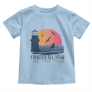 Funny Shark Lover Week Toddler T Shirt I Waited All Year For This Week TS02 Light Blue Print Your Wear