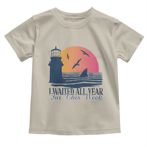 Funny Shark Lover Week Toddler T Shirt I Waited All Year For This Week TS02 Sand Print Your Wear