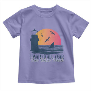 Funny Shark Lover Week Toddler T Shirt I Waited All Year For This Week TS02 Violet Print Your Wear