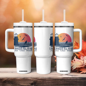 Funny Shark Lover Week Tumbler With Handle I Waited All Year For This Week TS02 Print Your Wear