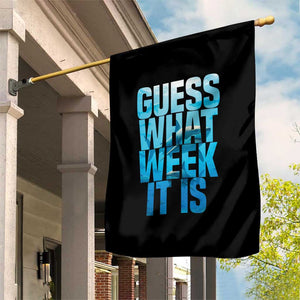Funny Shark Lover Week Garden Flag Guess What Week It Is Blue Ocean TS02 Print Your Wear