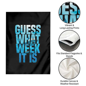 Funny Shark Lover Week Garden Flag Guess What Week It Is Blue Ocean TS02 Print Your Wear