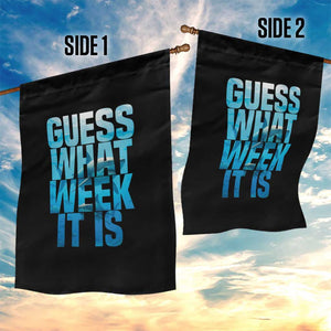 Funny Shark Lover Week Garden Flag Guess What Week It Is Blue Ocean TS02 Print Your Wear