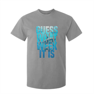 Funny Shark Lover Week T Shirt For Kid Guess What Week It Is Blue Ocean TS02 Sport Gray Print Your Wear