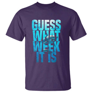 Funny Shark Lover Week T Shirt Guess What Week It Is Blue Ocean TS02 Purple Print Your Wear