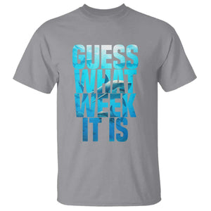 Funny Shark Lover Week T Shirt Guess What Week It Is Blue Ocean TS02 Sport Gray Print Your Wear