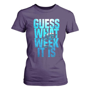 Funny Shark Lover Week T Shirt For Women Guess What Week It Is Blue Ocean TS02 Purple Print Your Wear