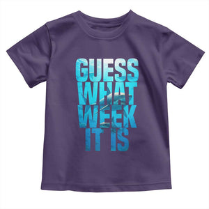 Funny Shark Lover Week Toddler T Shirt Guess What Week It Is Blue Ocean TS02 Purple Print Your Wear