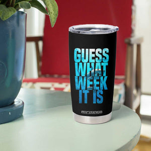 Funny Shark Lover Week Tumbler Cup Guess What Week It Is Blue Ocean TS02 Print Your Wear