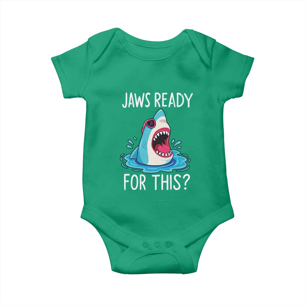 Funny Shark Lover Baby Onesie Are Jaw Ready For This Ocean Wildlife TS02 Irish Green Print Your Wear
