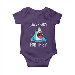 Funny Shark Lover Baby Onesie Are Jaw Ready For This Ocean Wildlife TS02 Purple Print Your Wear