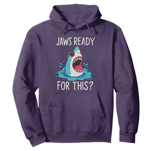 Funny Shark Lover Hoodie Are Jaw Ready For This Ocean Wildlife TS02 Purple Print Your Wear