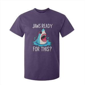 Funny Shark Lover T Shirt For Kid Are Jaw Ready For This Ocean Wildlife TS02 Purple Print Your Wear