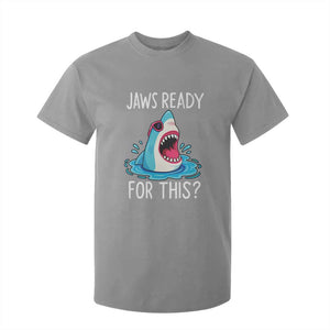 Funny Shark Lover T Shirt For Kid Are Jaw Ready For This Ocean Wildlife TS02 Sport Gray Print Your Wear