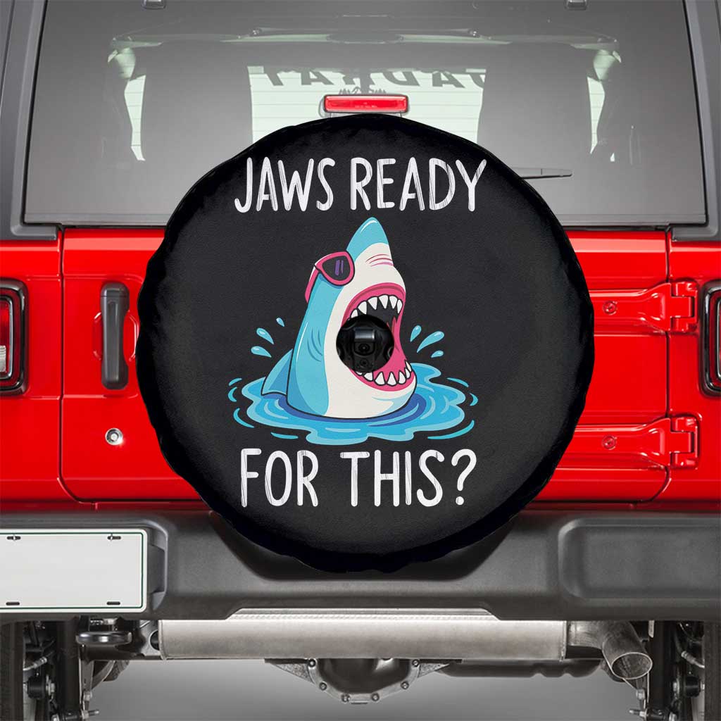 Funny Shark Lover Spare Tire Cover Are Jaw Ready For This Ocean Wildlife TS02 Black Print Your Wear