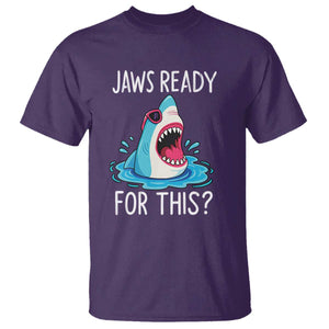 Funny Shark Lover T Shirt Are Jaw Ready For This Ocean Wildlife TS02 Purple Print Your Wear