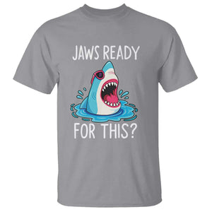 Funny Shark Lover T Shirt Are Jaw Ready For This Ocean Wildlife TS02 Sport Gray Print Your Wear