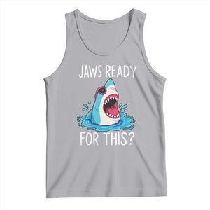 Funny Shark Lover Tank Top Are Jaw Ready For This Ocean Wildlife TS02 Athletic Heather Print Your Wear