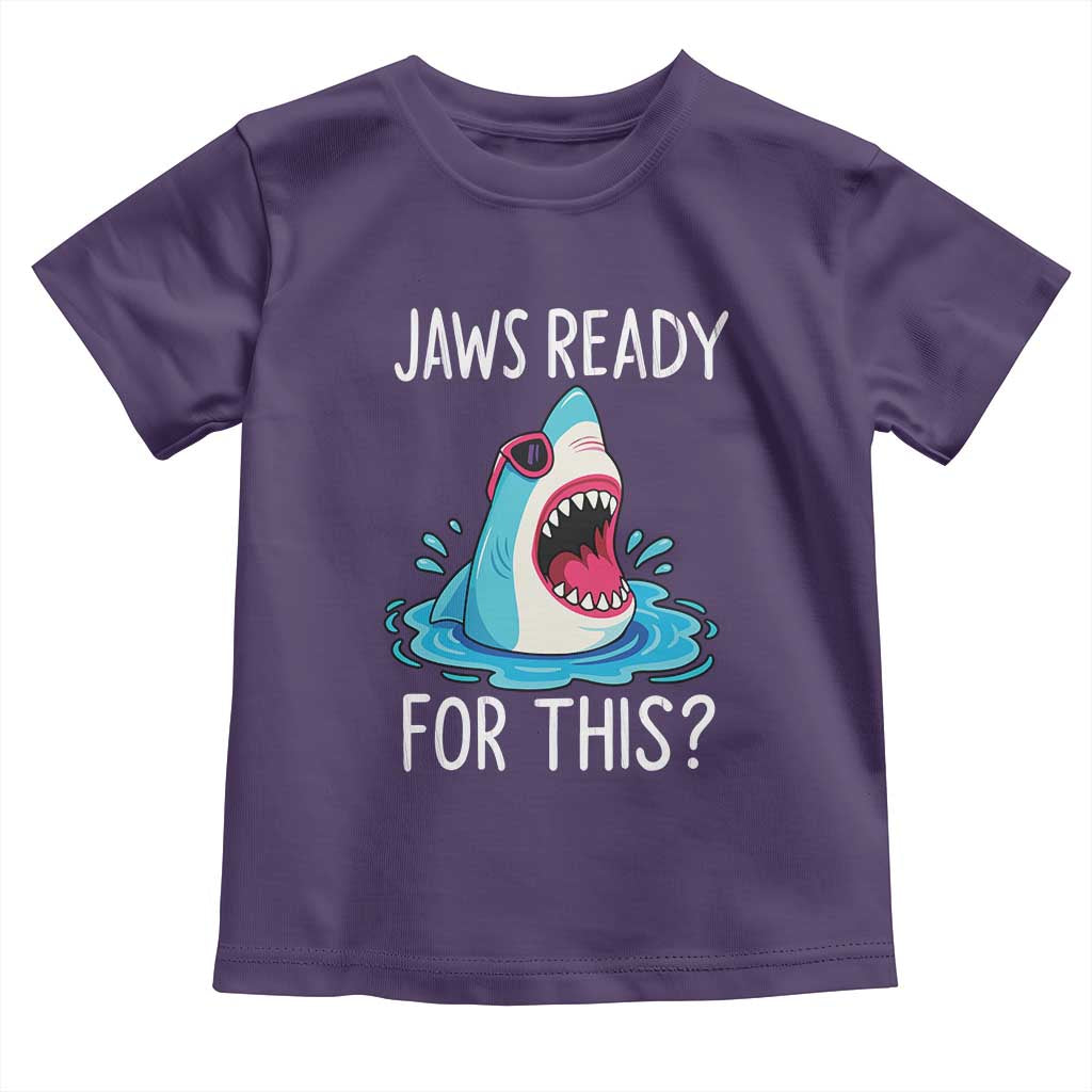 Funny Shark Lover Toddler T Shirt Are Jaw Ready For This Ocean Wildlife TS02 Purple Print Your Wear
