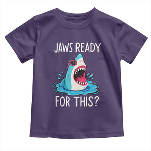 Funny Shark Lover Toddler T Shirt Are Jaw Ready For This Ocean Wildlife TS02 Purple Print Your Wear