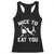 Funny Shark Lover Racerback Tank Top Nice To Eat You TS02 Black Print Your Wear