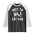 Funny Shark Lover Raglan Shirt Nice To Eat You TS02 Black White Print Your Wear
